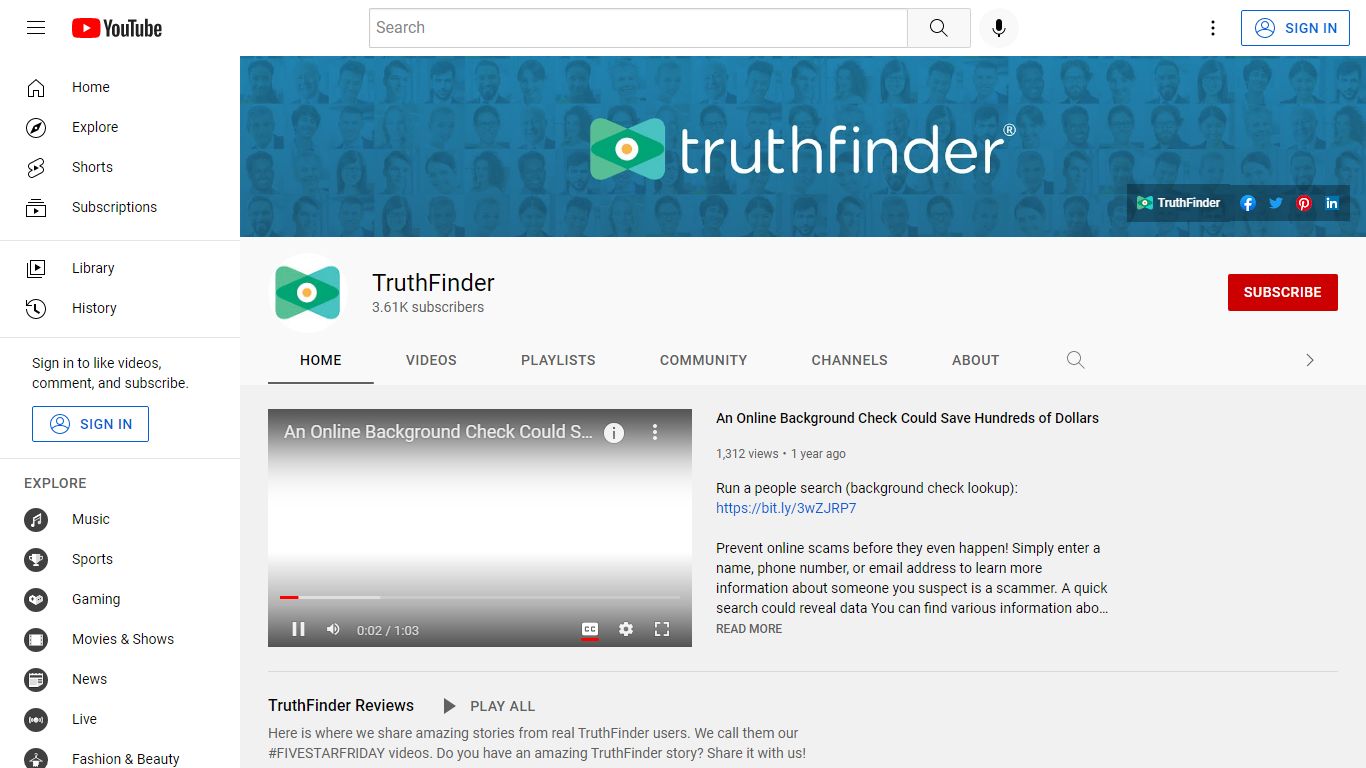 TruthFinder - YouTube